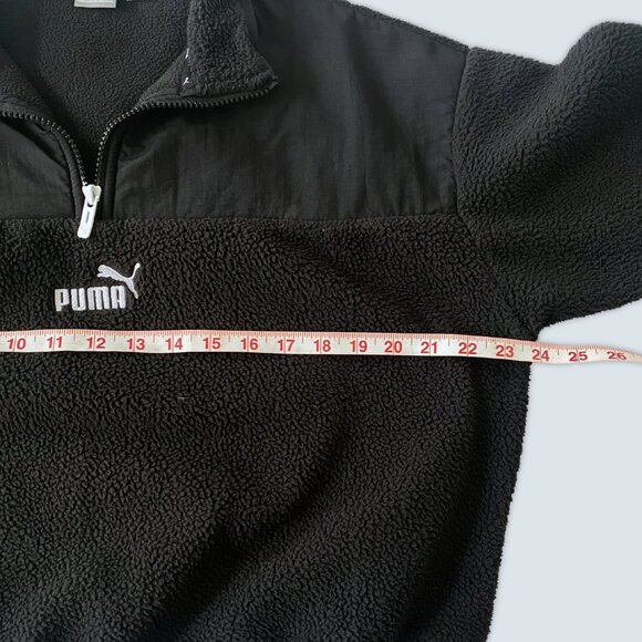 Puma Fleee Half-Zip Sweatshirt Sz M - Picture 5 of 7